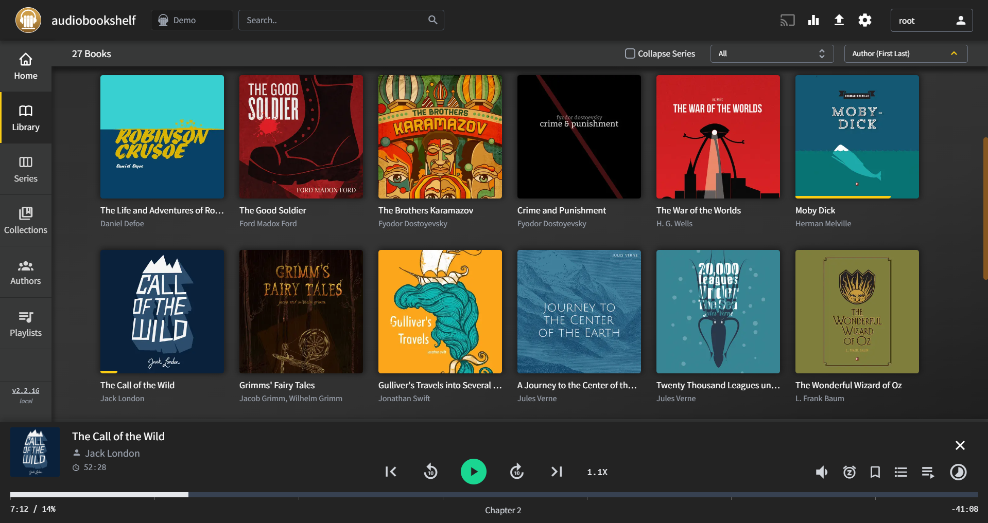Audiobookshelf web library