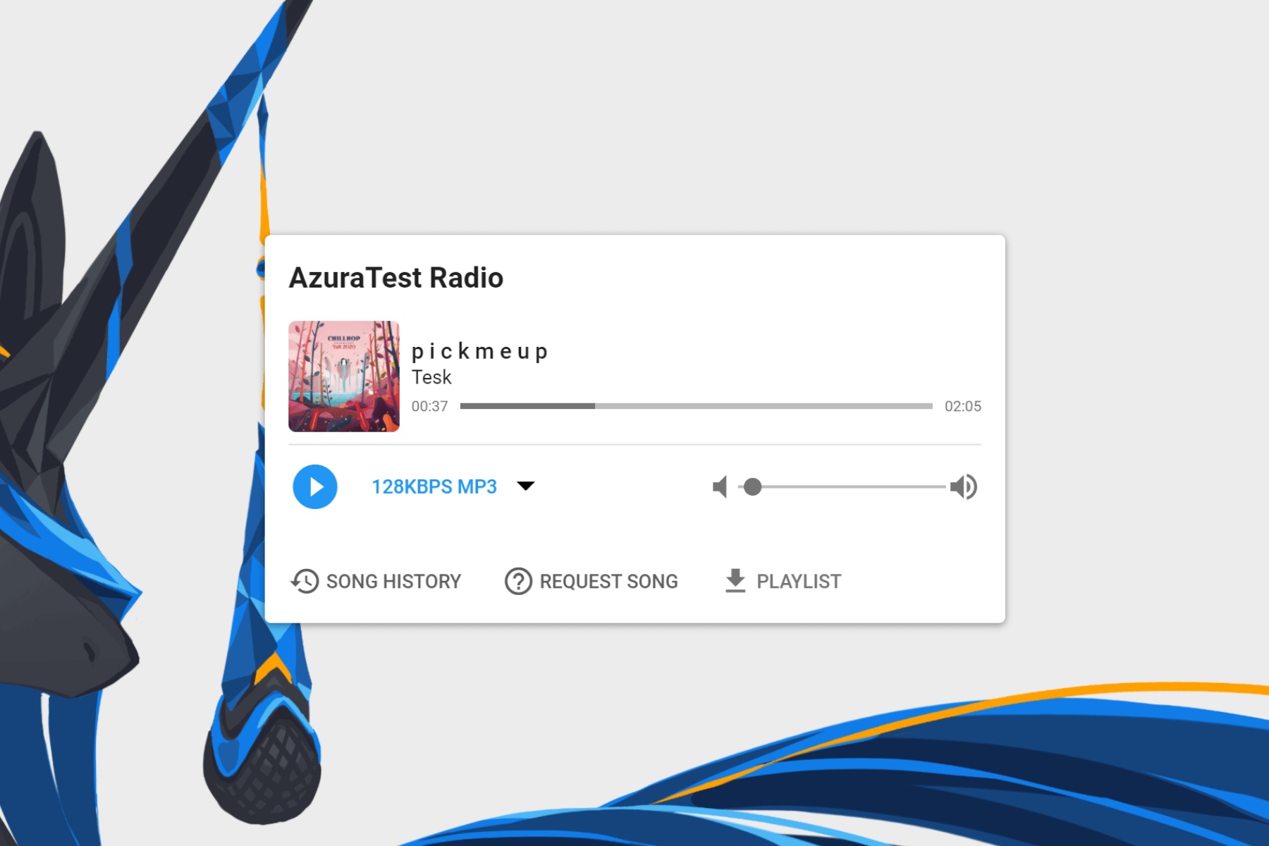Built-in public station pages and player