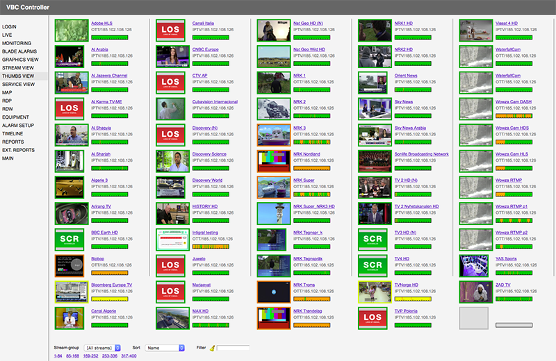 Bridge Technologies VBC web dashboard