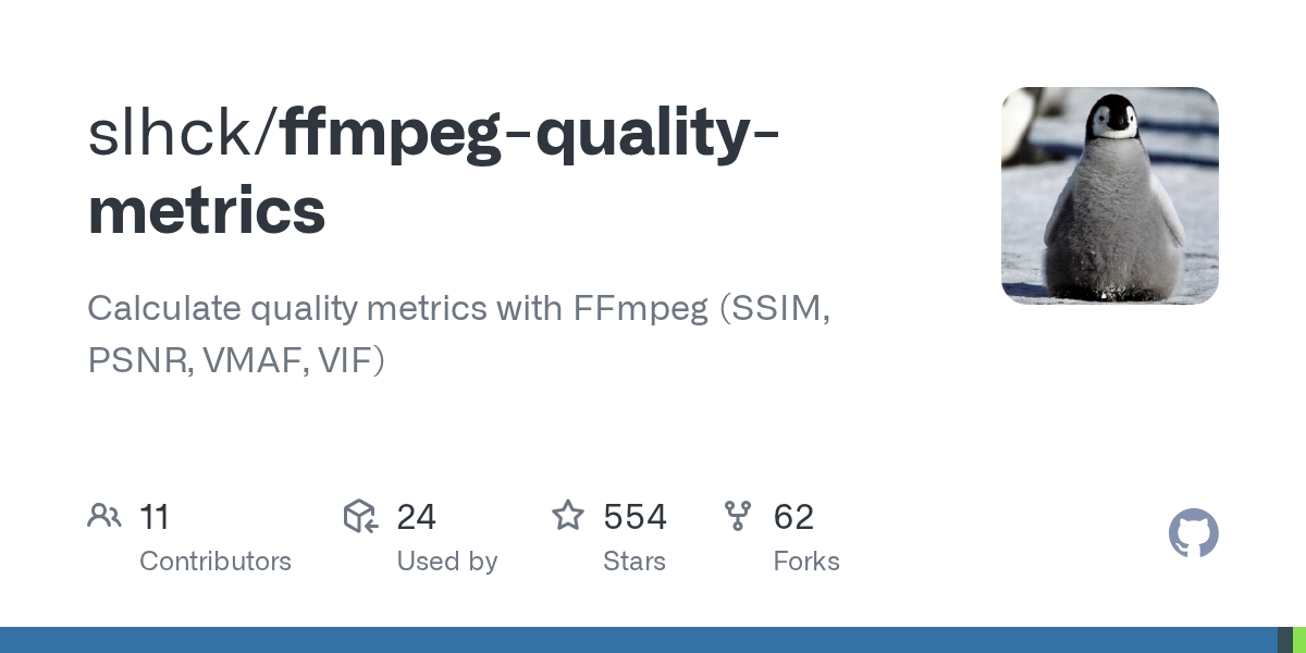 ffmpeg-quality-metrics command-line QoE toolkit